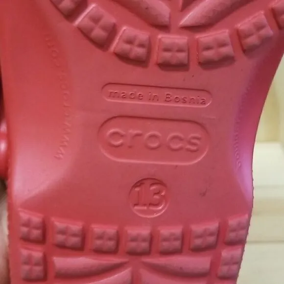 Crocs Clogs Men Sz 13Classic Red Slip On Sandals  Shoes