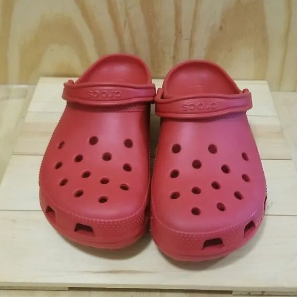 Crocs Clogs Men Sz 13Classic Red Slip On Sandals  Shoes