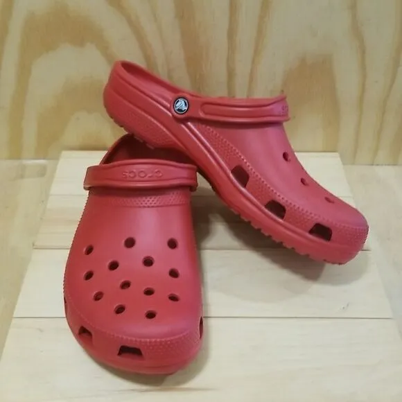 Crocs Clogs Men Sz 13Classic Red Slip On Sandals  Shoes