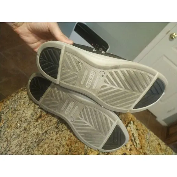 CROCS Cove Boat Shoes Loafers Size 10 Black Lace Up 11488