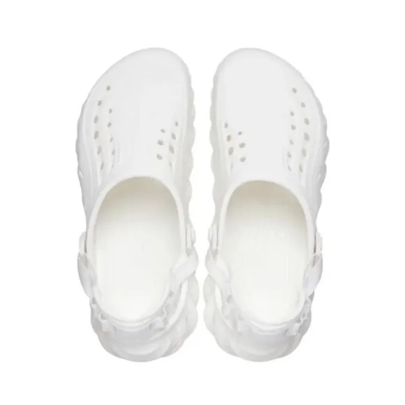 Crocs Echo Clog Mens Slip On Clogs Shoes White 207937-100 NEW Multi Sz