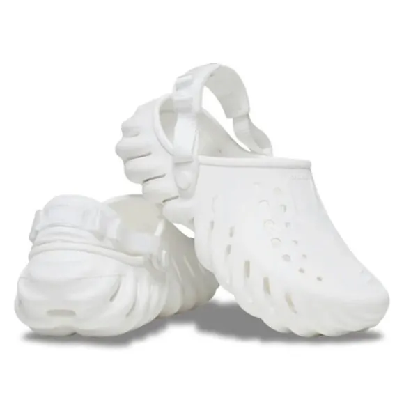 Crocs Echo Clog Mens Slip On Clogs Shoes White 207937-100 NEW Multi Sz