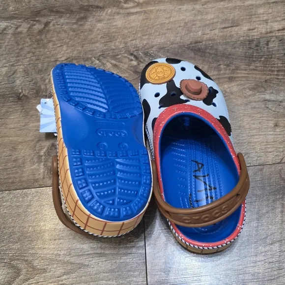 Crocs Toy Stoey Woody Themed Clogs - Red, Black, White Youth Boys J3