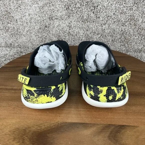 Crocs Unisex LiteRide 360 Yellow Marbled Clogs Women's Size 8 Shoes (207634-02K)