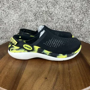 Crocs Unisex LiteRide 360 Yellow Marbled Clogs Women's Size 8 Shoes (207634-02K)