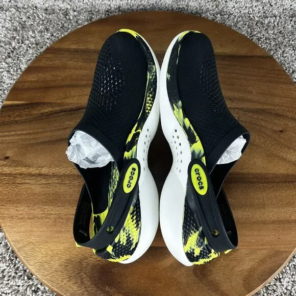 Crocs Unisex LiteRide 360 Yellow Marbled Clogs Women's Size 8 Shoes (207634-02K)