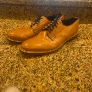Crosby Square ‘Stevens’ Men’s Tan Leather Lace Ip Oxford Shoes Dress Casual 10