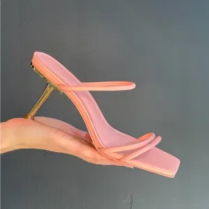 Cult Gaia Pink Strappy Heels