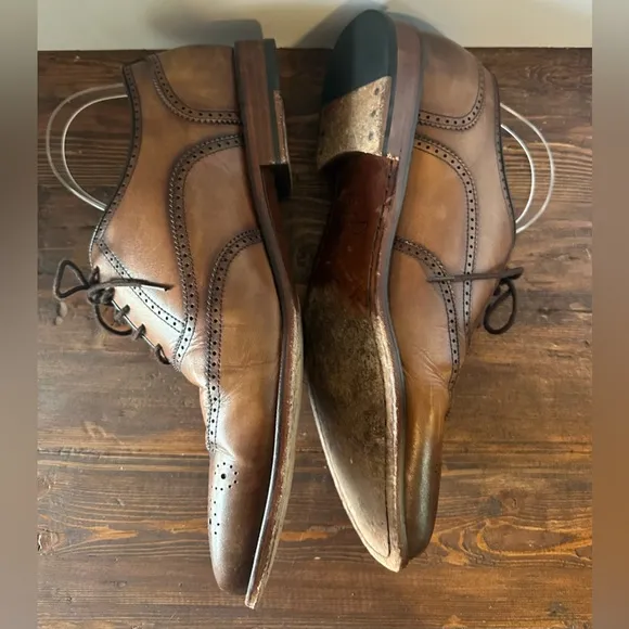 Curatore Wingtip Leather Oxford Men's Brown Mens 12 Classic Style.