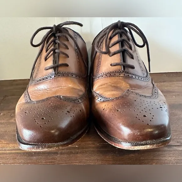 Curatore Wingtip Leather Oxford Men's Brown Mens 12 Classic Style.