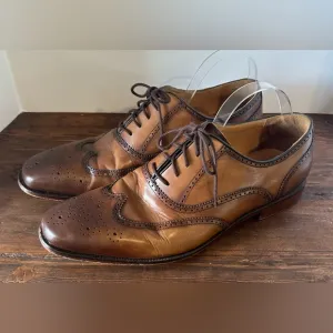 Curatore Wingtip Leather Oxford Men's Brown Mens 12 Classic Style.