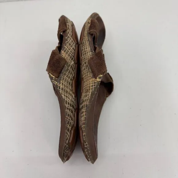 Cushe Footwear Manuka Brown Leather and Suede Slide Sandals Shoes Mens size 10