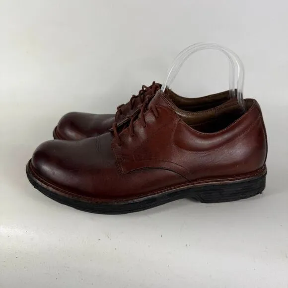 Dansko Josh Oxford Men's 7 Brown Leather Lace-Up Low Top Classic Dress Shoes
