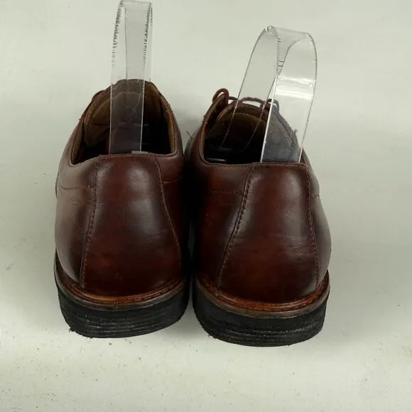 Dansko Josh Oxford Men's 7 Brown Leather Lace-Up Low Top Classic Dress Shoes