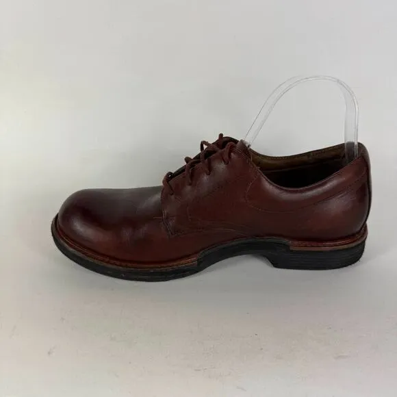 Dansko Josh Oxford Men's 7 Brown Leather Lace-Up Low Top Classic Dress Shoes