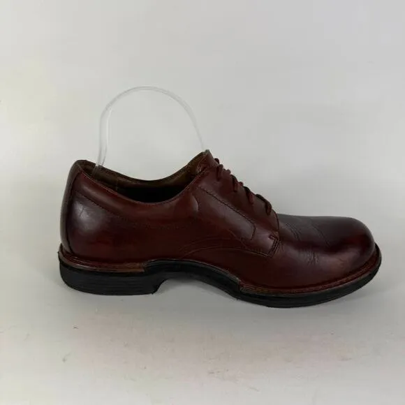 Dansko Josh Oxford Men's 7 Brown Leather Lace-Up Low Top Classic Dress Shoes