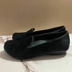 Dansko Oksana Loafers Womens 38 US 7.5 8 Black Calf Hair Shoes
