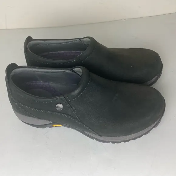 Dansko Patti Womens Size 38 (7.5-8)Black Clog Shoes Slip-On Leather Vibram Soles