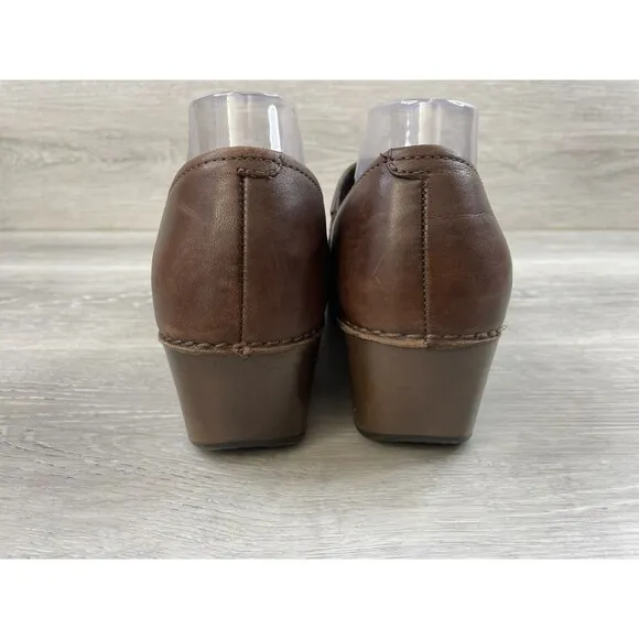 Dansko Tamara 4800-020200 Women's 11.5 Brown Burnished Grain Leather Clog Shoes
