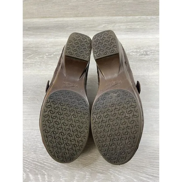 Dansko Tamara 4800-020200 Women's 11.5 Brown Burnished Grain Leather Clog Shoes
