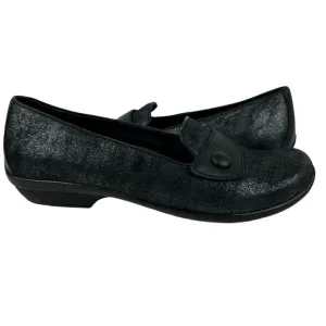 Dansko Women's Loafer Olena Black Metallic Slip On Comfort Shoes Sz 40 US 9