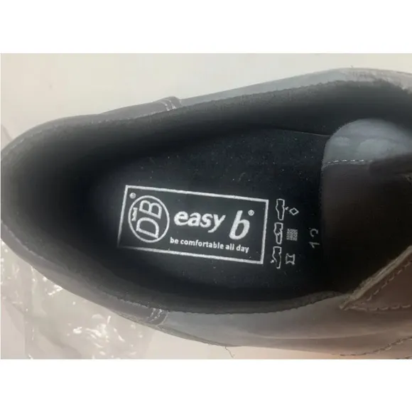 DB Easy B Mens NEW Size 13 Gray Leather Tennis Dress Shoes