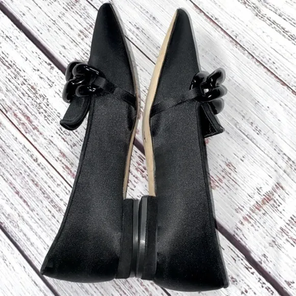 Diana Broussard black chain flats size 36 1/2