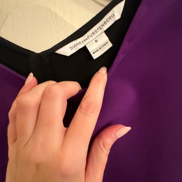 Diane Von Furstenberg Laura Ruched Sheath Dress DVF Size 6
