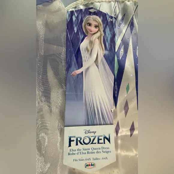 Disney Frozen Elsa the snow queen costume and matching shoes 4-6X