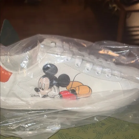 Disney Kids White and Orange Sneakers