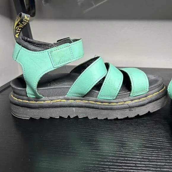 Doc Martens Blaire Sandals Women’s Size 7 Teal Leather