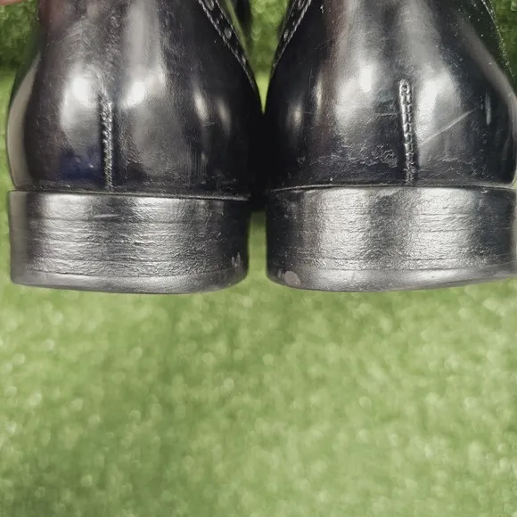 Dolce &amp; Gabbana Black Leather Wingtip Brouge Dress Shoes Italy Mens Size 10