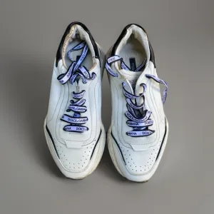 Dolce &amp; Gabbana White Leather Daymaster 7.5 Preowned Sneakers Italy Authentic