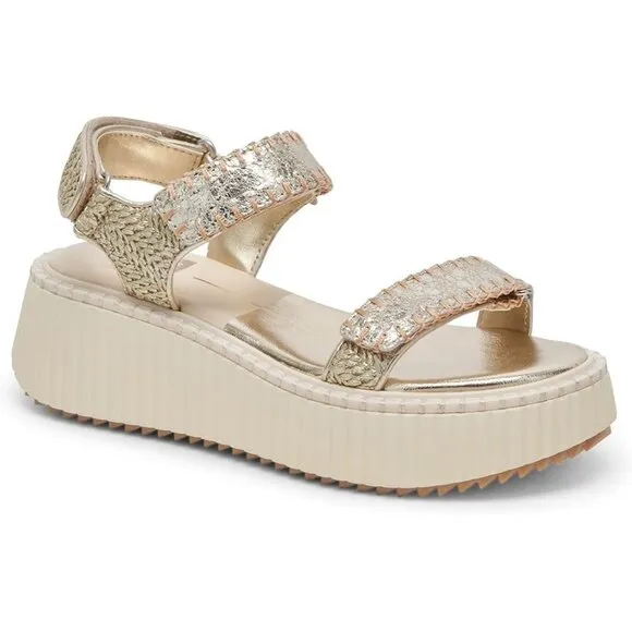 Dolce Vita Shoes Debra Gold Metallic Sandals