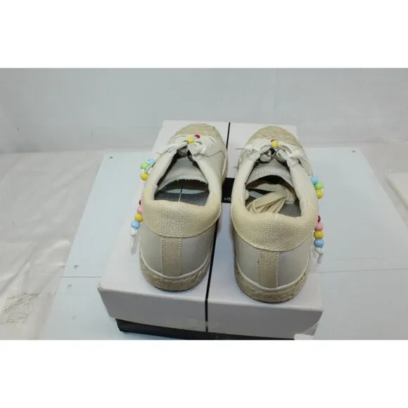 Dolce Vita Women's Casual Pride Sneakers Ivory Leather Upper Size 7.5