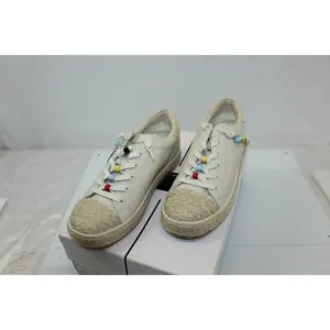 Dolce Vita Women's Casual Pride Sneakers Ivory Leather Upper Size 7.5
