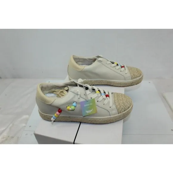 Dolce Vita Women's Casual Pride Sneakers Ivory Leather Upper Size 7.5
