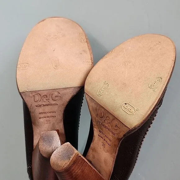 Dolce &amp; Gabbana Leather Oxford Heels