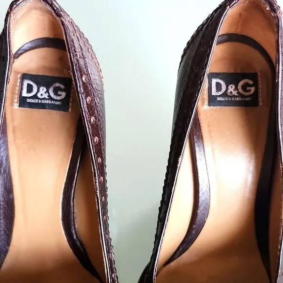 Dolce &amp; Gabbana Leather Oxford Heels