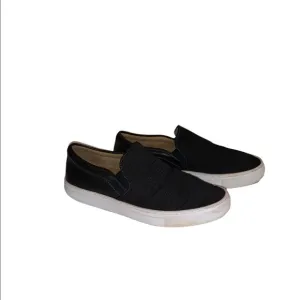 Donald J Pliner Albin woven and leather slip on loafers