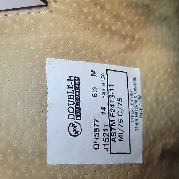 Double H Women's  Broad Toe Boots Sz 6.5