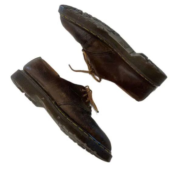 Dr Doc Martens Men’s US 10 Made In England Vintage Brown Leather Oxford Shoes