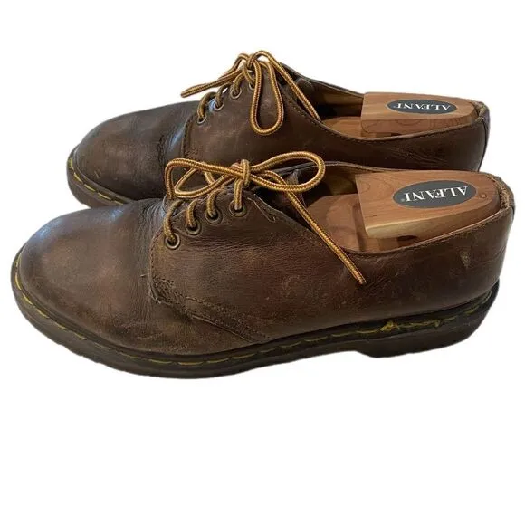 Dr Doc Martens Men’s US 10 Made In England Vintage Brown Leather Oxford Shoes