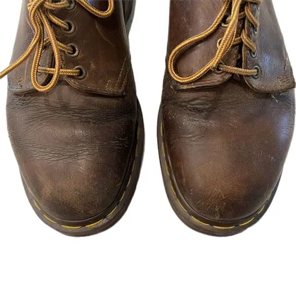 Dr Doc Martens Men’s US 10 Made In England Vintage Brown Leather Oxford Shoes