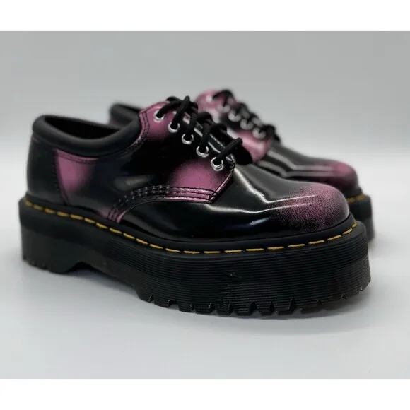 Dr. Martens 8053 Unisex Quad Platform Oxford Shoes Size 7 Women / 6 Men
