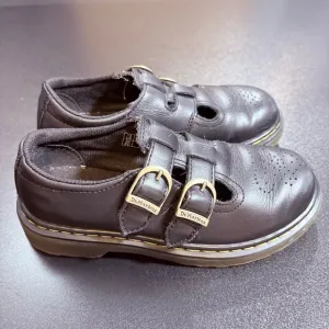 Dr. Martens 8065 Y Mary Jane Kid Youth Size 1 Black Buckles school girl