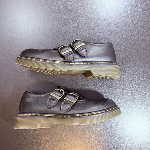 Dr. Martens 8065 Y Mary Jane Kid Youth Size 1 Black Buckles school girl