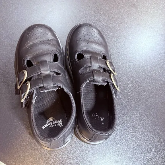 Dr. Martens 8065 Y Mary Jane Kid Youth Size 1 Black Buckles school girl