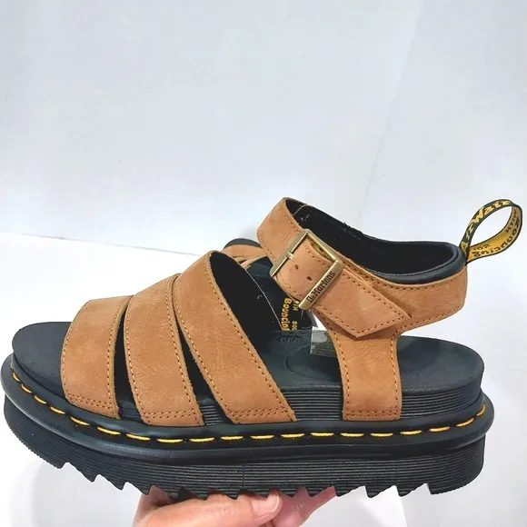 Dr. Martens Blaire Tumbled Nubuck Sandals, NEW, Size 8|EUR 39