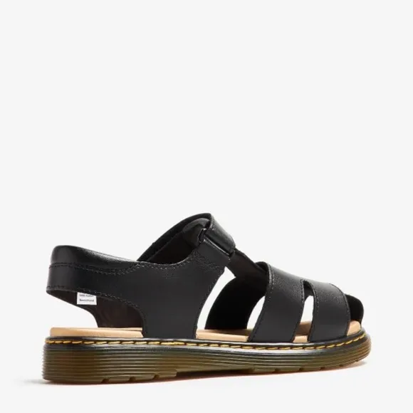 Dr. Martens Boys Sz 11 Toddler Black Moby II Leather Sandals
